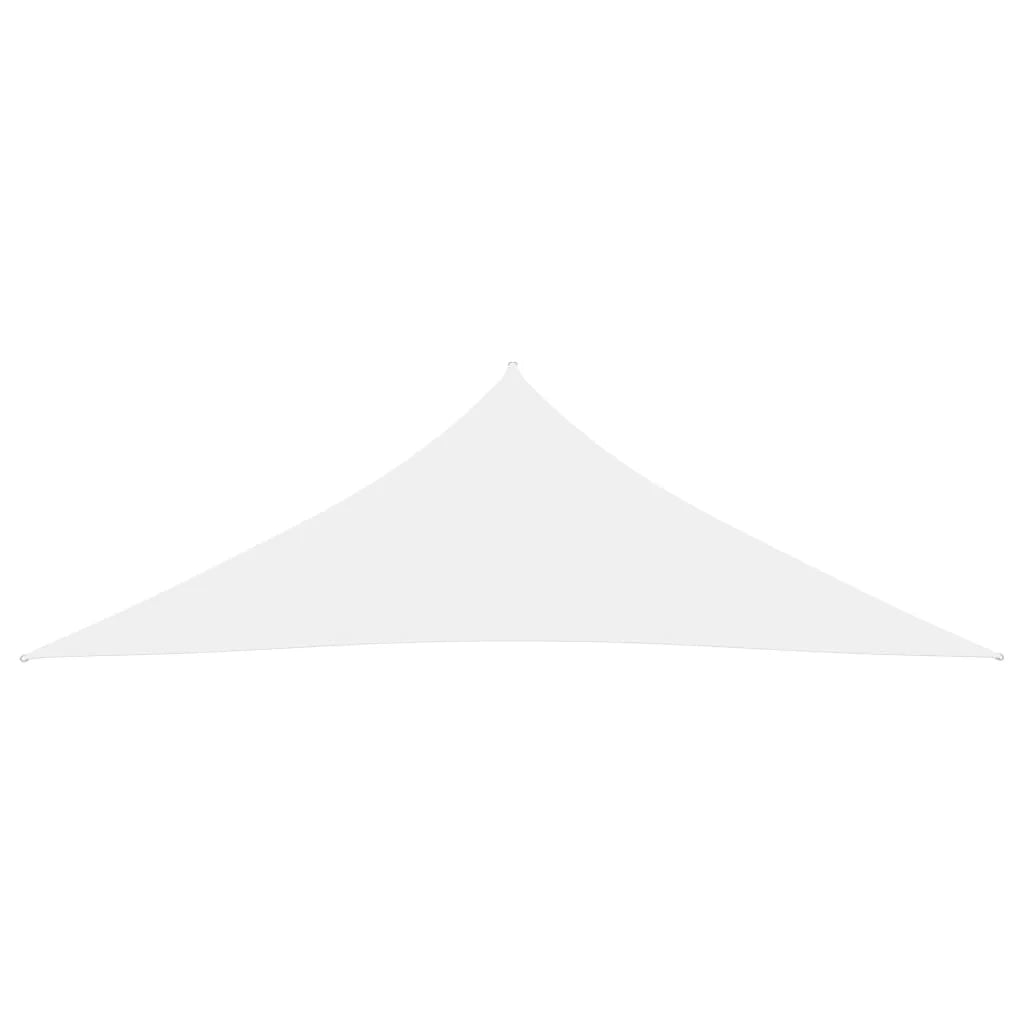 Vela ombreggiante triangolare in tessuto Oxford 4 x 4 x 5,8 m bianco 02_0009875