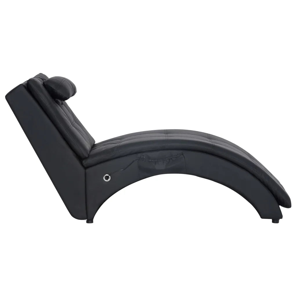 Sdraio Massaggiante con Cuscino Nero in Similpelle CFW3266505