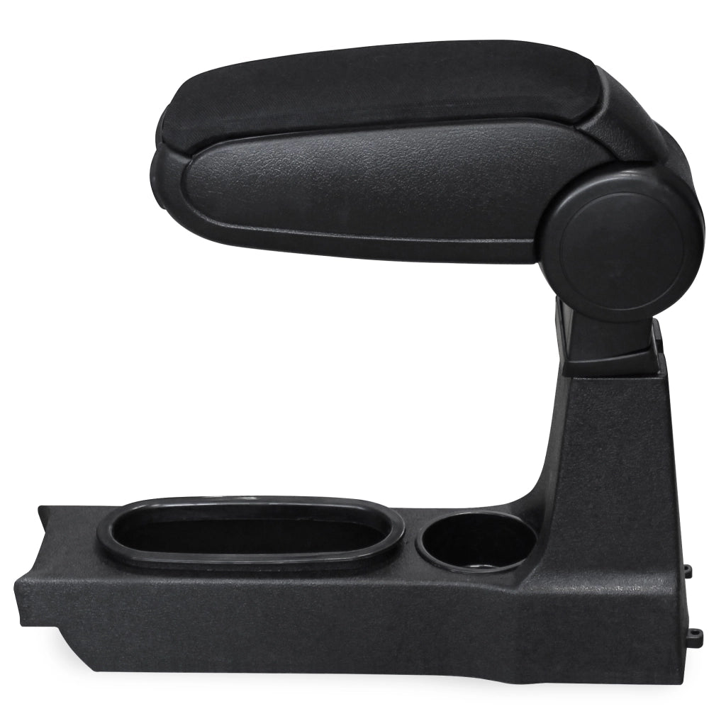 Bracciolo Centrale per Ford Fiesta (1995-2002) e Mazda 121 (1996–2002) Vano Portaoggetti Ribaltabile - Tessuto Nero pro.tec