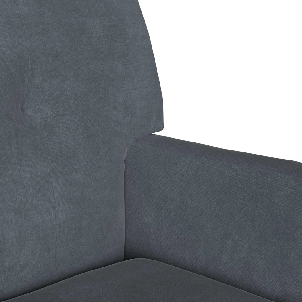 Panca Chesterfield Grigio scuro 112 x 65,5 x 75 cm Velluto