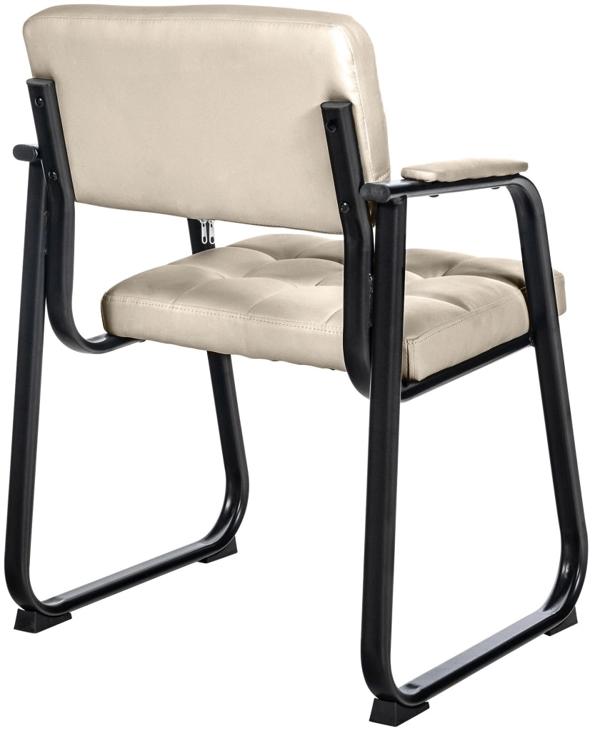 Sedia Visitatore Canada B in Similpelle crema