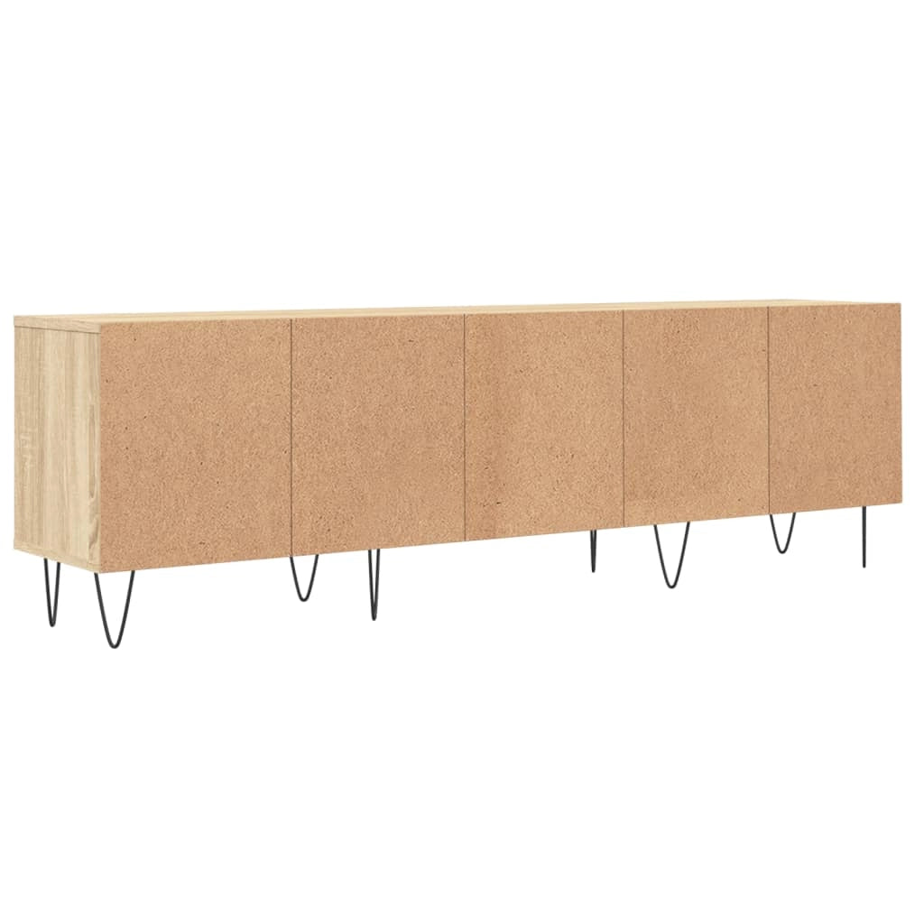 Mobile TV multimediale mensola TV credenza mobile TV sala da pranzo soggiorno camera da letto rovere Sonoma 150 x 30 x 44,5 cm legno ingegnerizzato marrone 02_0027481