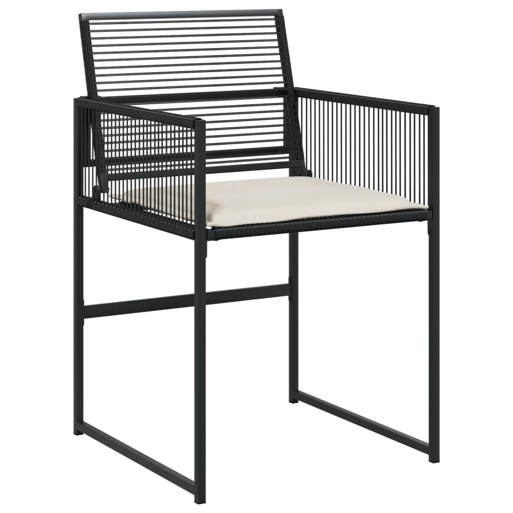 vidaXL Set da Pranzo da Giardino 13pz con Cuscini Nero in Polyrattan