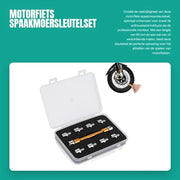 Kit di chiavi a spalla 10 misure - Set di chiavi a CNC - Strumenti di riparazione - Adatto per motocicli - Lunghezza 93 mm - Alluminio/Ferro - Chiave a spalla