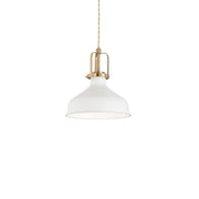 Sospensione Industrial-Minimal Eris-1 Metallo Bianco 1 Luce E27