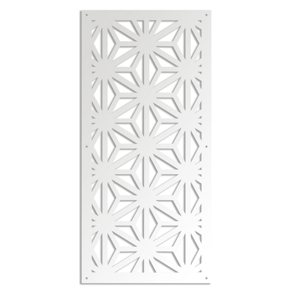RADIANT - Pannello in PVC traforato - Parasole Colore: bianco, Misura: 47x94 cm
