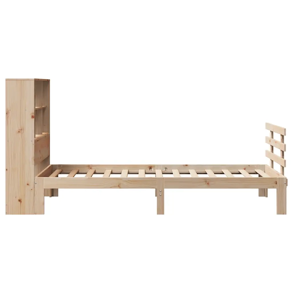 Letto Libreria senza Materasso 90x190 cm Legno Massello Pino 3322743