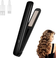 Stilografica 2-in-1 mini stilografica con 4 temperature - Senza fili - Display LCD - Ricarica USB-C - Adatta per capelli spessi e molto lunghi