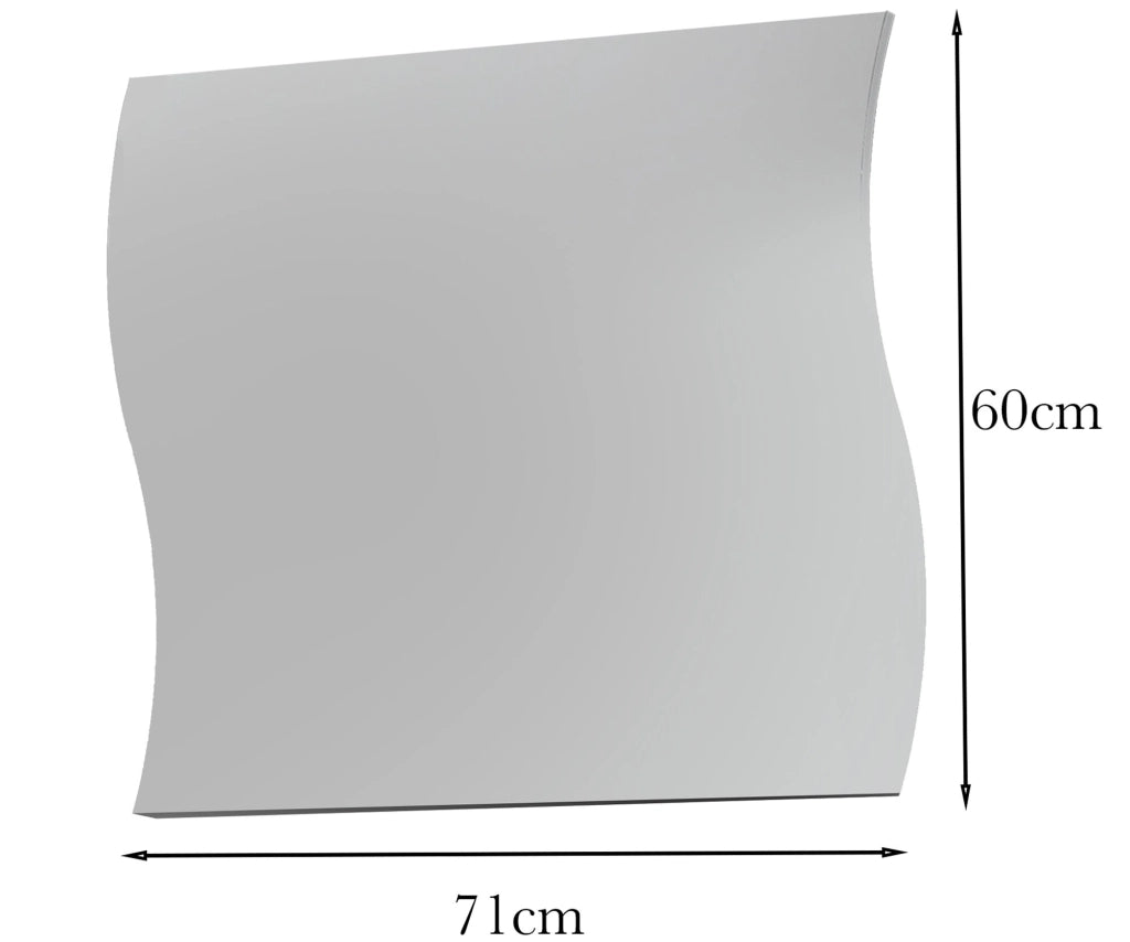 Specchiera da parete Ardin, Made in Italy, Specchio da bagno, cm 71x2h60