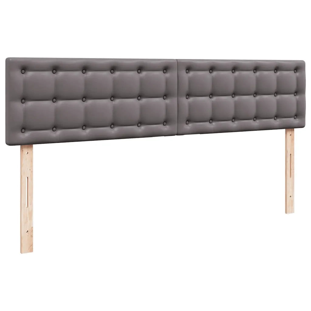 Struttura Letto Pouf con Materassi Grigio 200x200 cm Similpelle 3311326