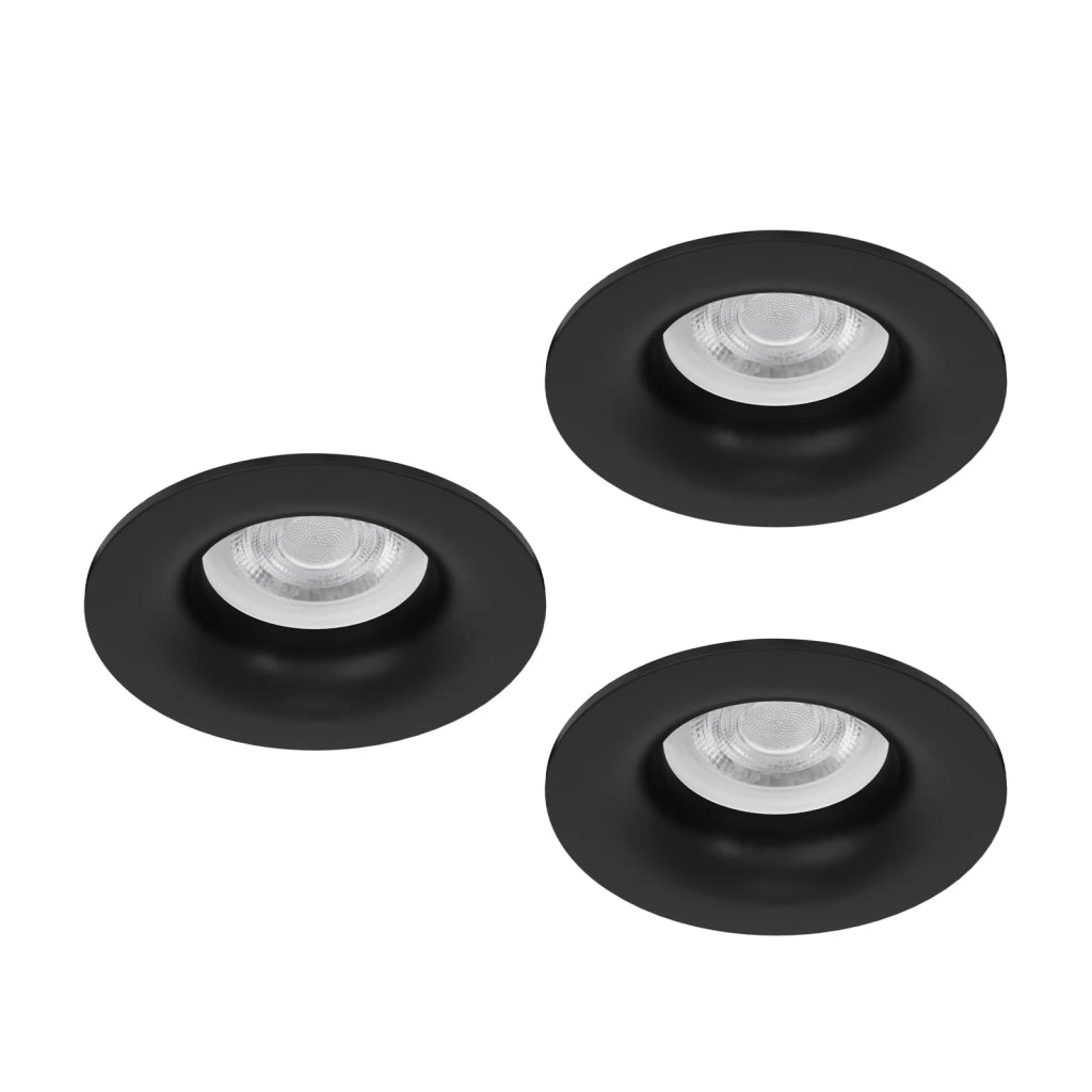 Faretto Incasso Moderno Salabate Alluminio Nero 3 Luci Led 5W 3X540Lm Ip65