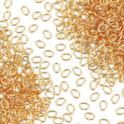 Anelli a spirale 500 pezzi - spirale ovali - dorati 18K - base metal - gioielli - finitura alta, materiale duraturo - connettori a anello