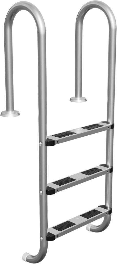 Scala per piscina in acciaio inox, 3 livelli, altezza 120 cm, scala di sicurezza per piscina con pedali e piedi antiscivolo