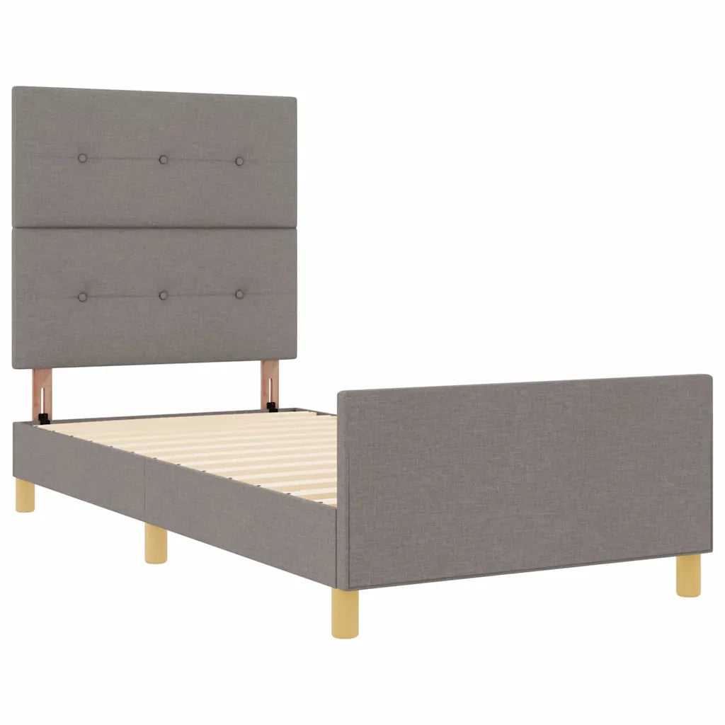 Struttura del letto con testiera Talpa 90 x 200 cm Tessuto 3344701