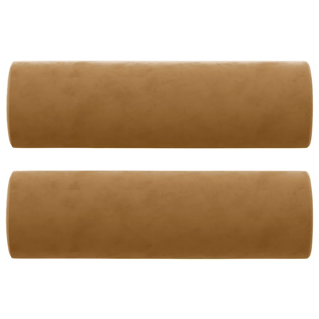 Cuscini Decorativi 2 pz Marrone ?15x50 cm in Velluto CFW8651898