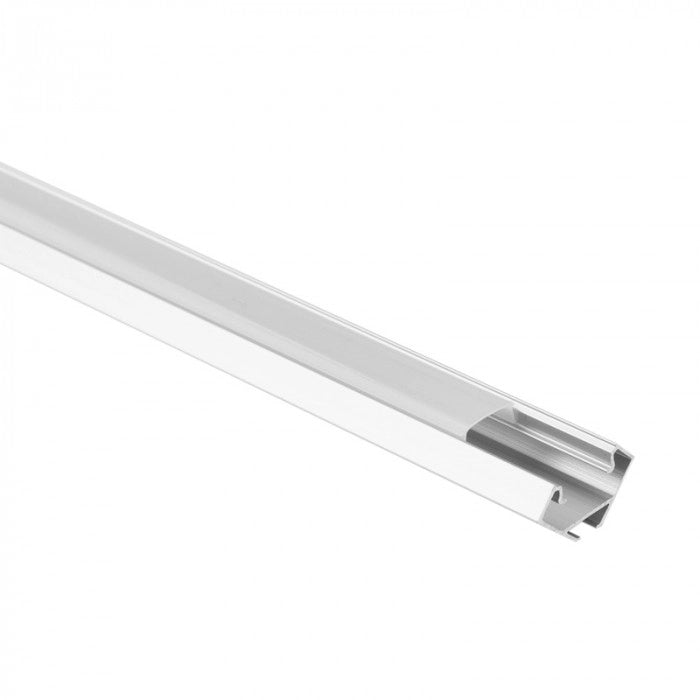 Profilo LED angolare R03 anodizzato diffusore opale 3m Ecolight