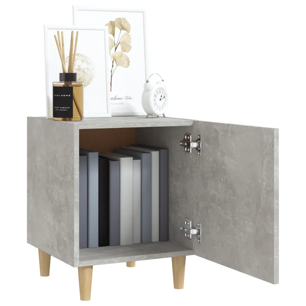 Comodino Grigio Cemento in Legno Multistrato cod mxl 29907
