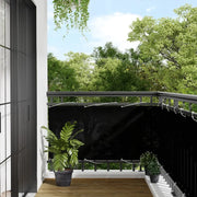 Paravento da Balcone Nero 75x800 cm 100% Poliestere Oxford 4000362