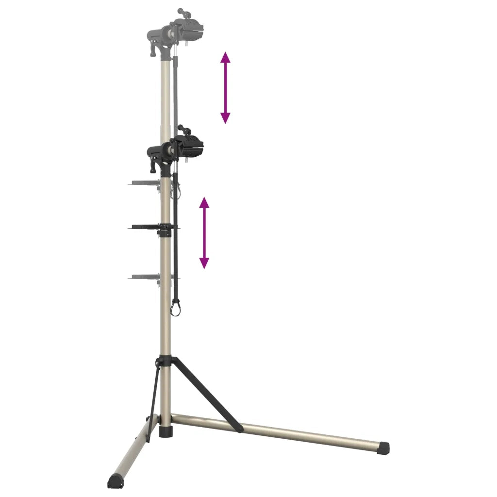 vidaXL Supporto per Riparazione Bici Regolabile 102-160 cm Alluminio
