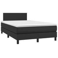 Giroletto a Molle con Materasso Nero 120x200 cm in Similpelle cod mxl 62798