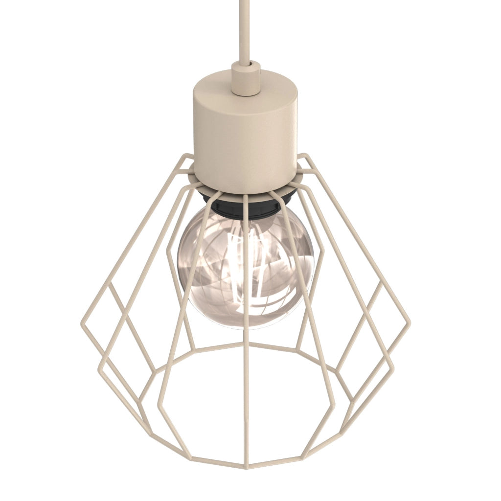 Lampada a sospensione industriale Parkla beige E27 Luminex