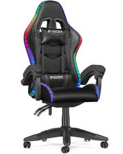 Sedia da gaming,  Sedia da gaming professionale con tecnologia LED RGB integrata, con poggiatesta, supporto lombare e braccioli