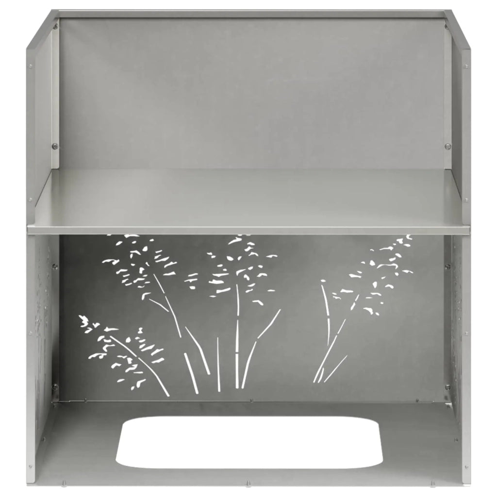 Vaso da giardino Argento 50 x 50 x 49 cm Acciaio Inox 8005800