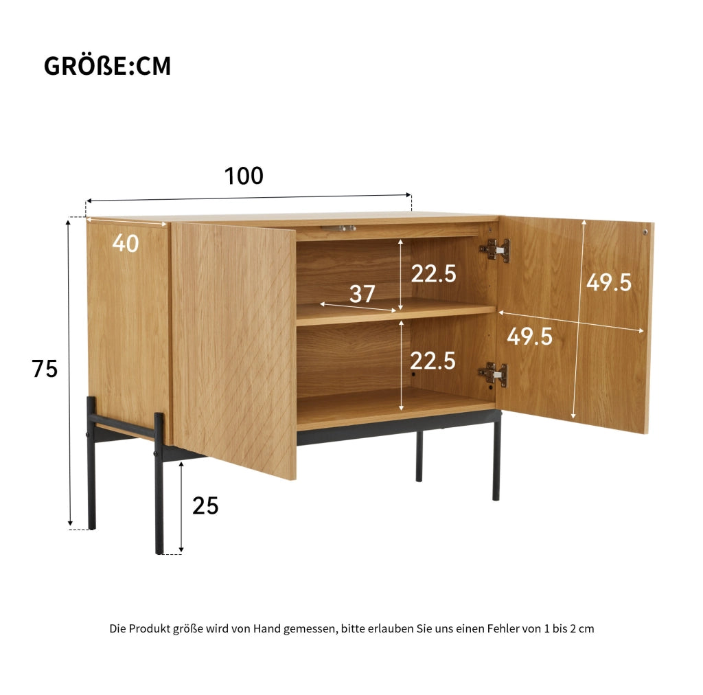 Mobile contenitore moderno naturale 100x40x75 cm