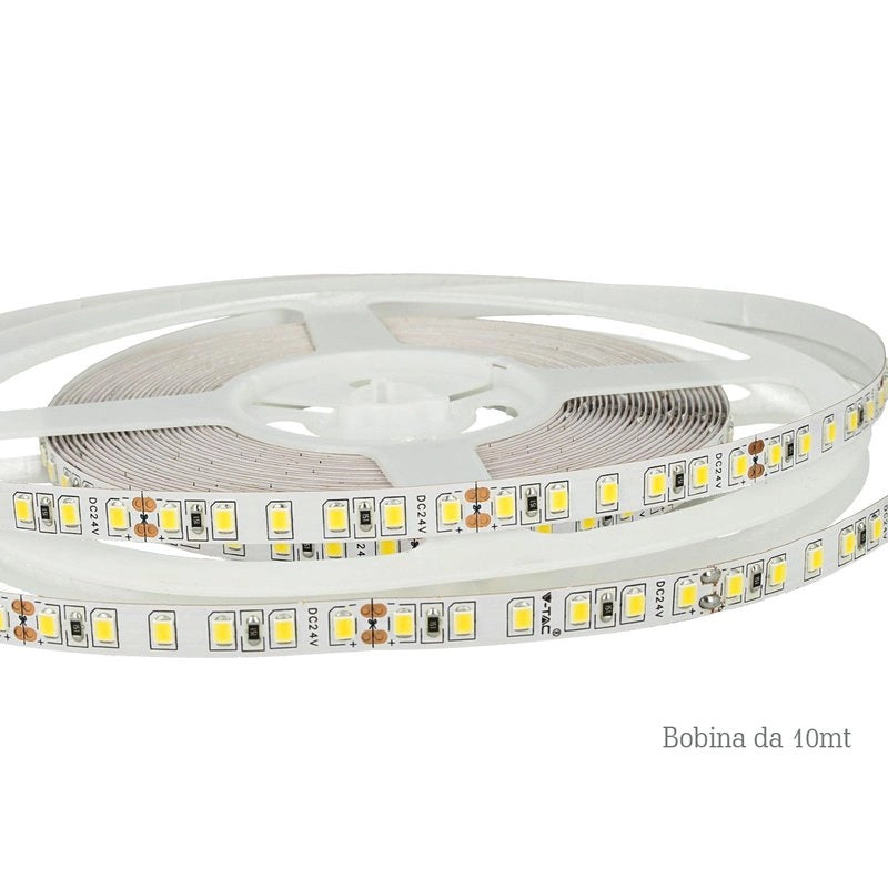 24V Bobina Striscia Led Da 10 Metri IP20 6400K 7,2W/M 1200 smd 2835 600 LM/M SKU-212624