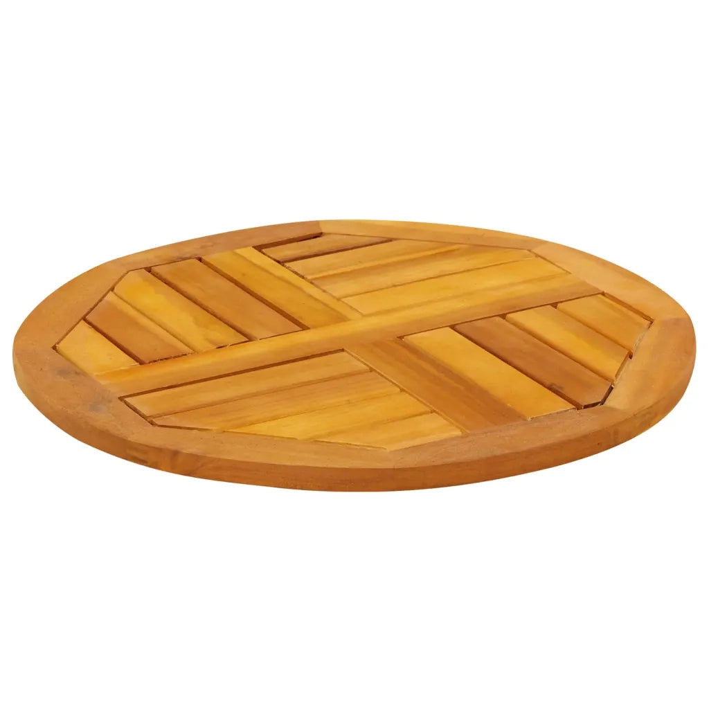 Piano per Tavolo Ø50x2 cm Rotondo in Legno Massello di Acacia 4004247