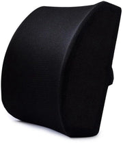 Cuscino Ergonomico - Supporto Schiena - Memory Foam - Supporto Lombaro - Riduzione Fatica - Per Auto, Sedia Ufficio, Divano e Letto - Cuscino Auto - Lavoro da Casa - Dolore alla Schiena & Comodità Seduta - Nero