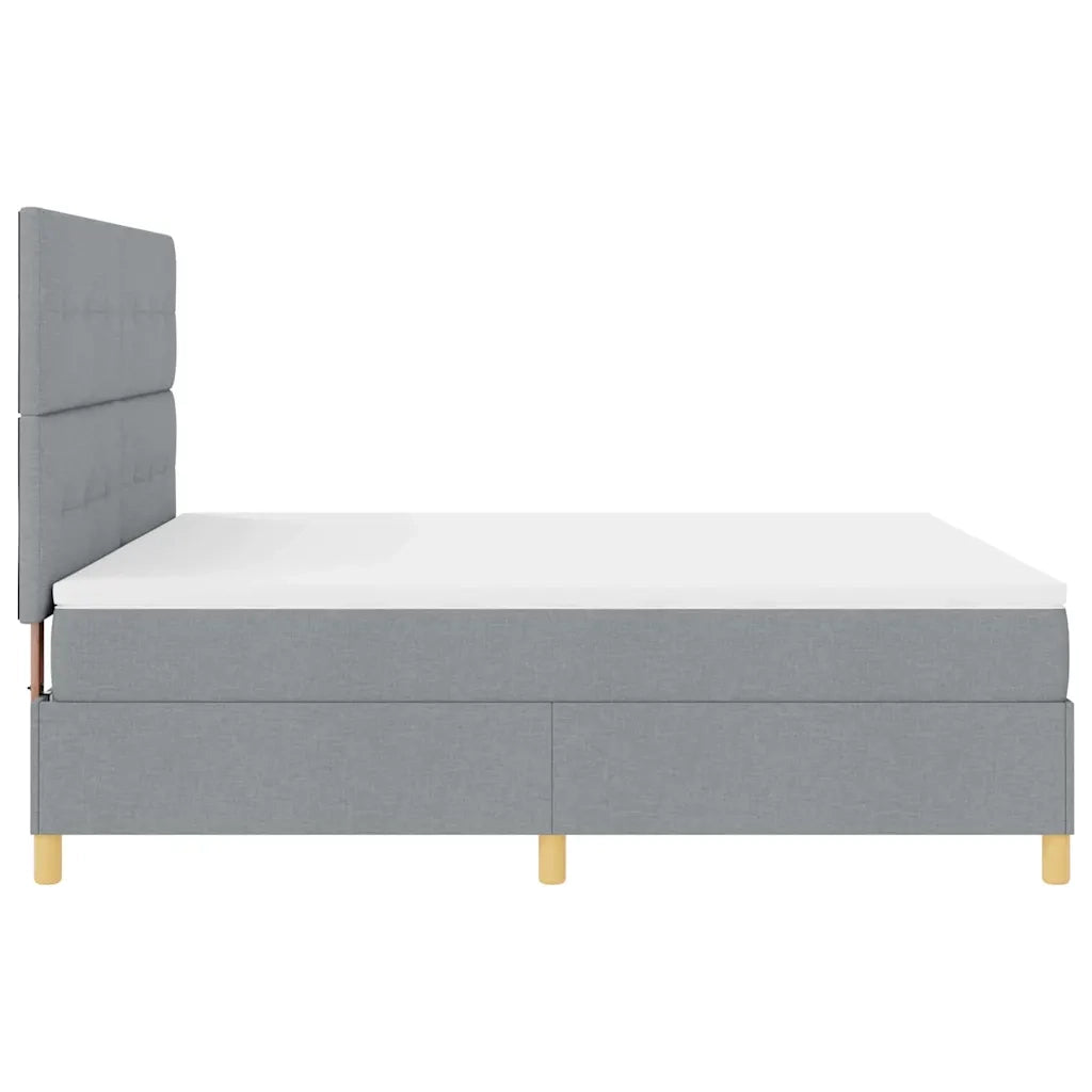 Letto a molle con materasso Grigio chiaro 180 x 200 cm Tessuto 3339637