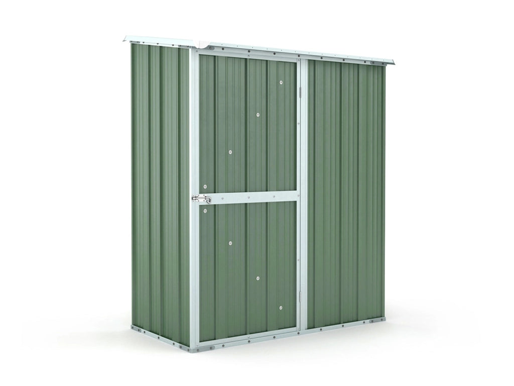 Box per esterno casetta da giardino in lamiera di acciaio 155x100cm x h 192cm - 50kg - 1,55mq - VERDE