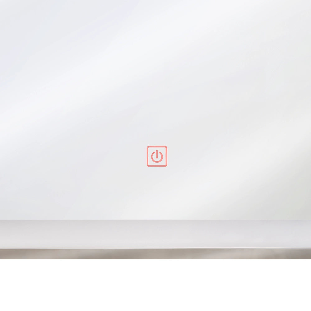 Specchio da bagno illuminato a LED Rettangolare 60 x 80 cm Glamour