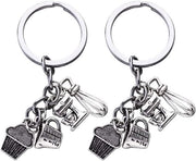 Set di 2 Chiavi da Targa a Tema di Torta - Decorazioni per Tasche - Ornamenti per Artigianato - Regalo per Chiavi da Auto