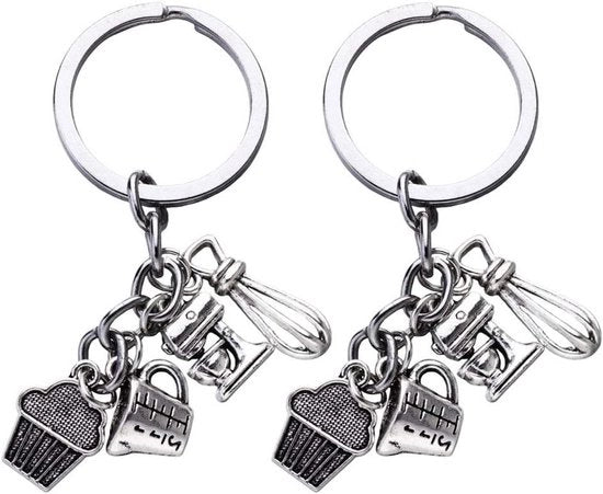 Set di 2 Chiavi da Targa a Tema di Torta - Decorazioni per Tasche - Ornamenti per Artigianato - Regalo per Chiavi da Auto