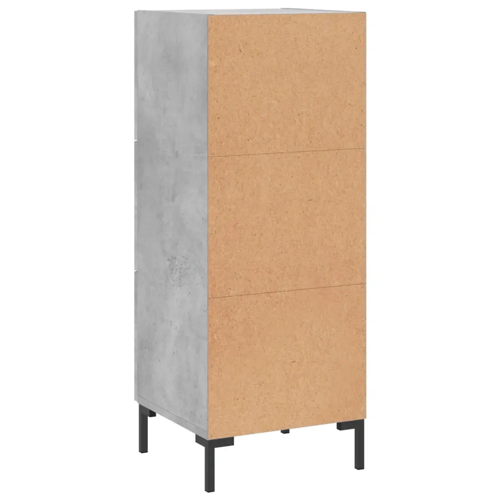 Credenza | Madia | Buffet da pranzo | Armadio da pranzo Grigio Cemento 34,5x34x90 cm in Legno Multistrato