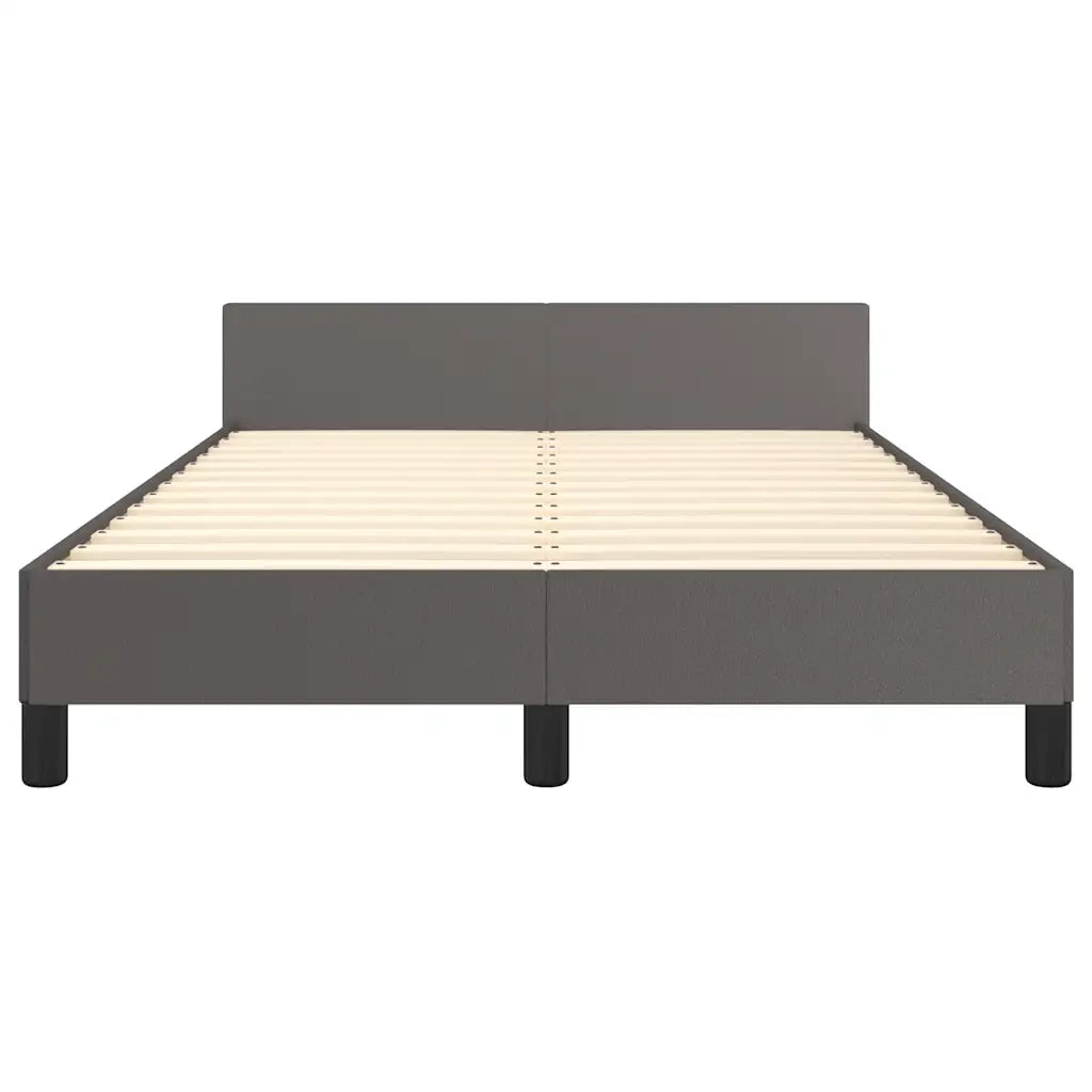Giroletto con Testiera senza Materasso-Struttura Letto Grigio 120x200 cm
