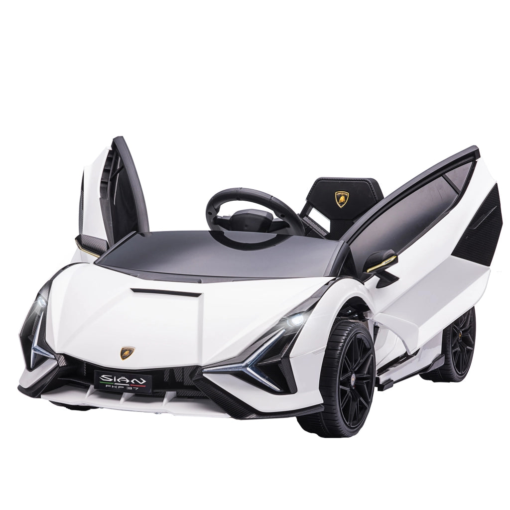 Auto elettrica per Bambini Lamborghini Sian 12V ¨C zephmum ¨C Bianco
