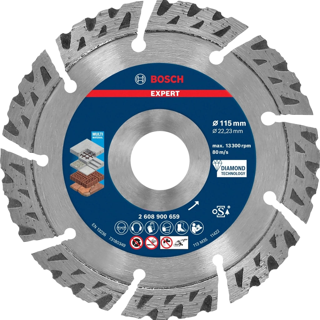 Bosch Professional 1x Dischi diamantati Expert MultiMaterial (per Calcestruzzo, Ø 125 mm, accessorio Smerigliatrice angolare piccola)
