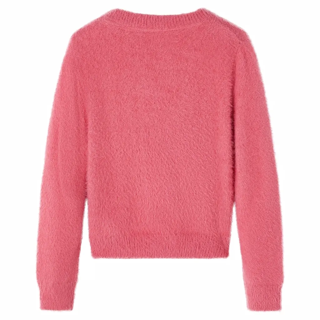 Maglione da Bambina Lavorato a Maglia Rosa Antico 128