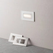 Faretto segnapassi da esterno Con Placchette intercambiabili lampada da muro IP65 LED 3W ad incasso per scatola 503, CCT 3 Tonalità selezionabile luce fredda Luce calda Luce Naturale