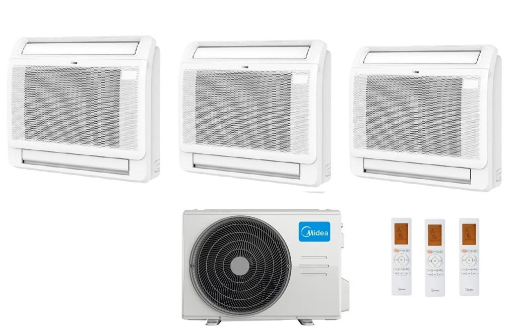 Condizionatore Midea Console Dual Split 12+12+12 btu con M3OA-27HFN8-Q R-32 Wi-Fi Optional