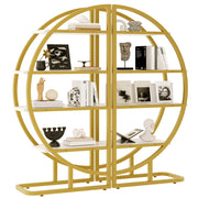 Libreria ad arco con 4 ripiani e struttura modulare - per soggiorno - 120×30×130 cm