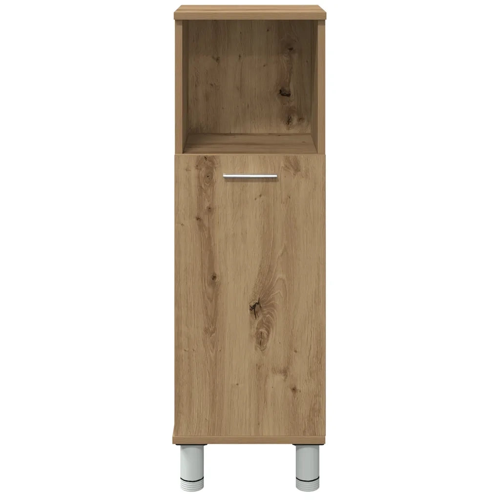 Mobiletto da bagno in rovere lavorato a mano contenitore per il bagno 30 x 30 x 95 cm legno di rovere composito 02_0050771