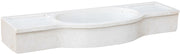 Biscottini LAVABO IN MARMO BIANCO L133XPR18XH43 CM Vasca realizzata completamente Offerta