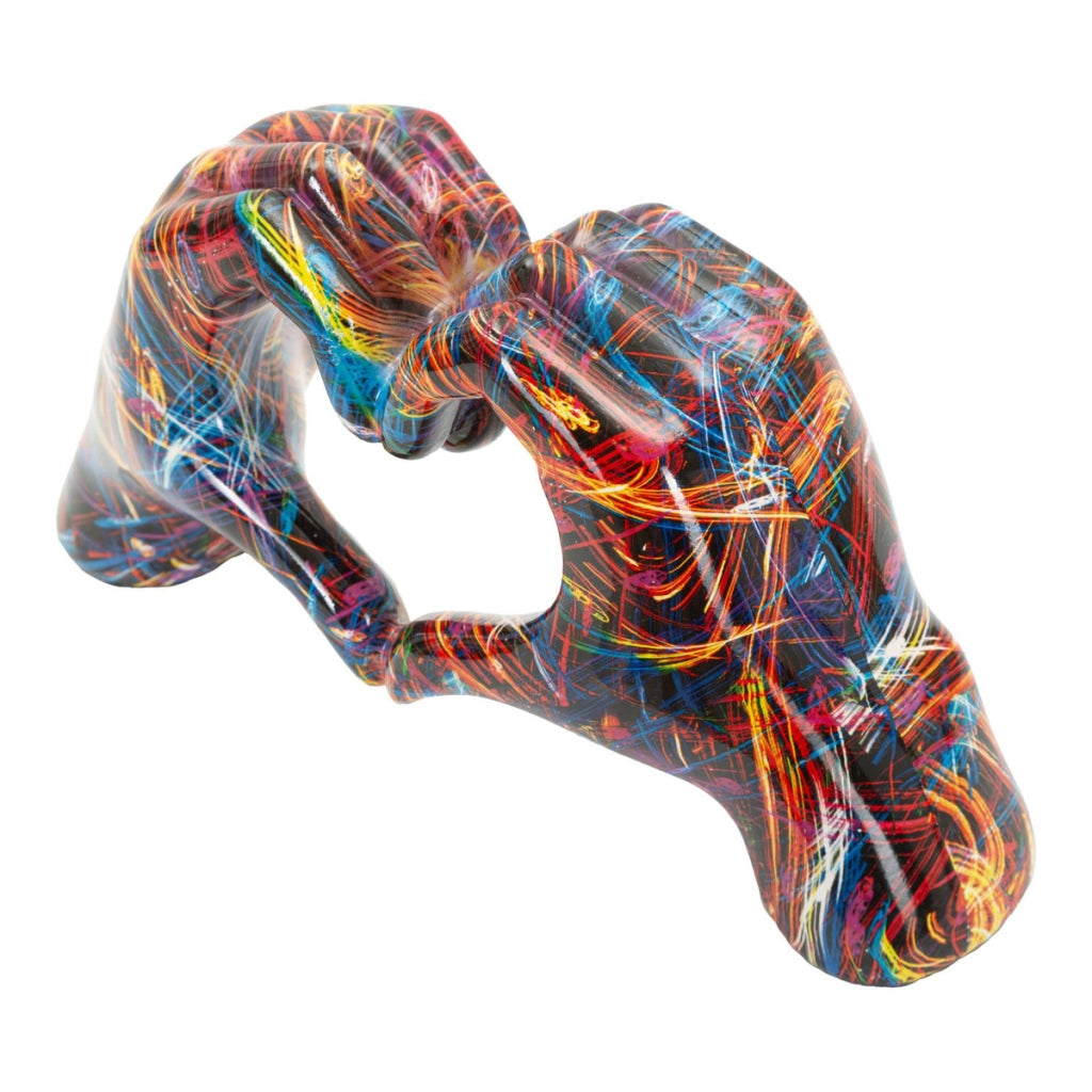 Scultura Cuore 26, Multicolore, Poliresina, 25x7,5x13,5 cm
