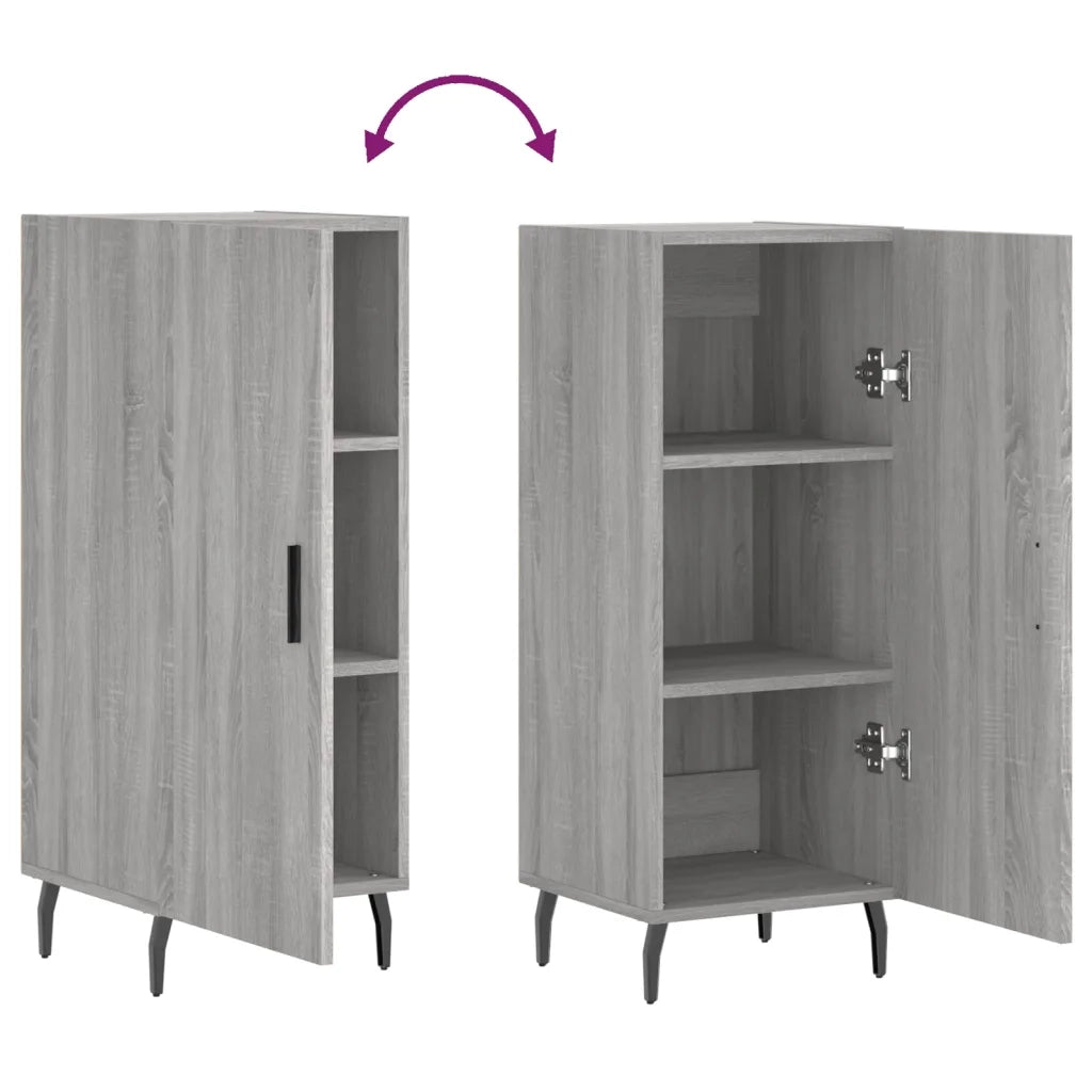 Credenza | Madia | Buffet da pranzo | Armadio da pranzo Grigio Sonoma 34,5x34x90 cm in Legno Multistrato