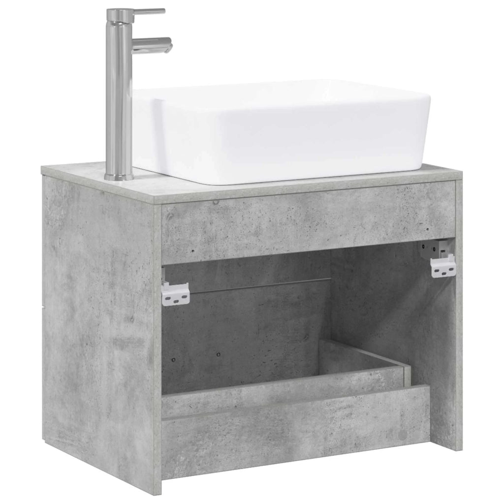 Set di mobili per il bagno Grigio Cemento Legno ingegnerizzato 3404393