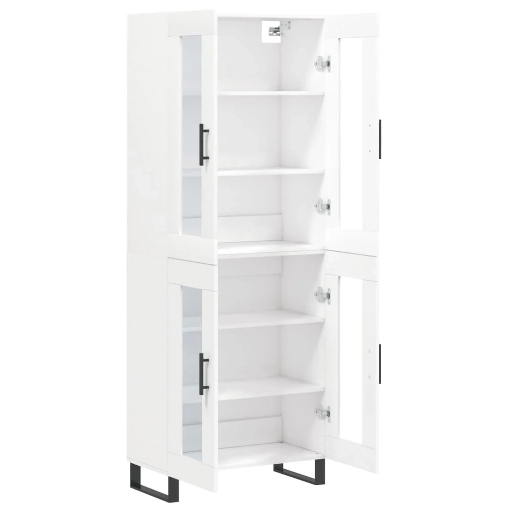 Buffet credenza cassettiera mobiletto mobile contenitore organizer cucina soggiorno salotto alto 69,5 x 34 x 180 cm legno ingegnerizzato bianco 02_0032627